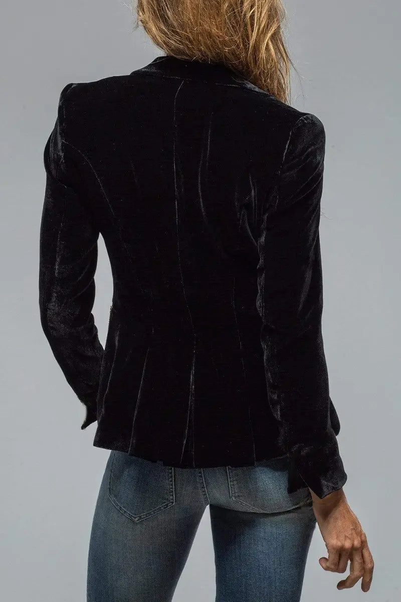 Crimson Velvet Tailored Blazer Jasmine's Boutique Australia