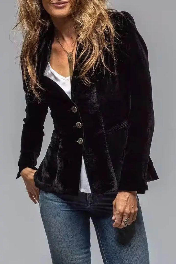 Crimson Velvet Tailored Blazer Jasmine's Boutique Australia