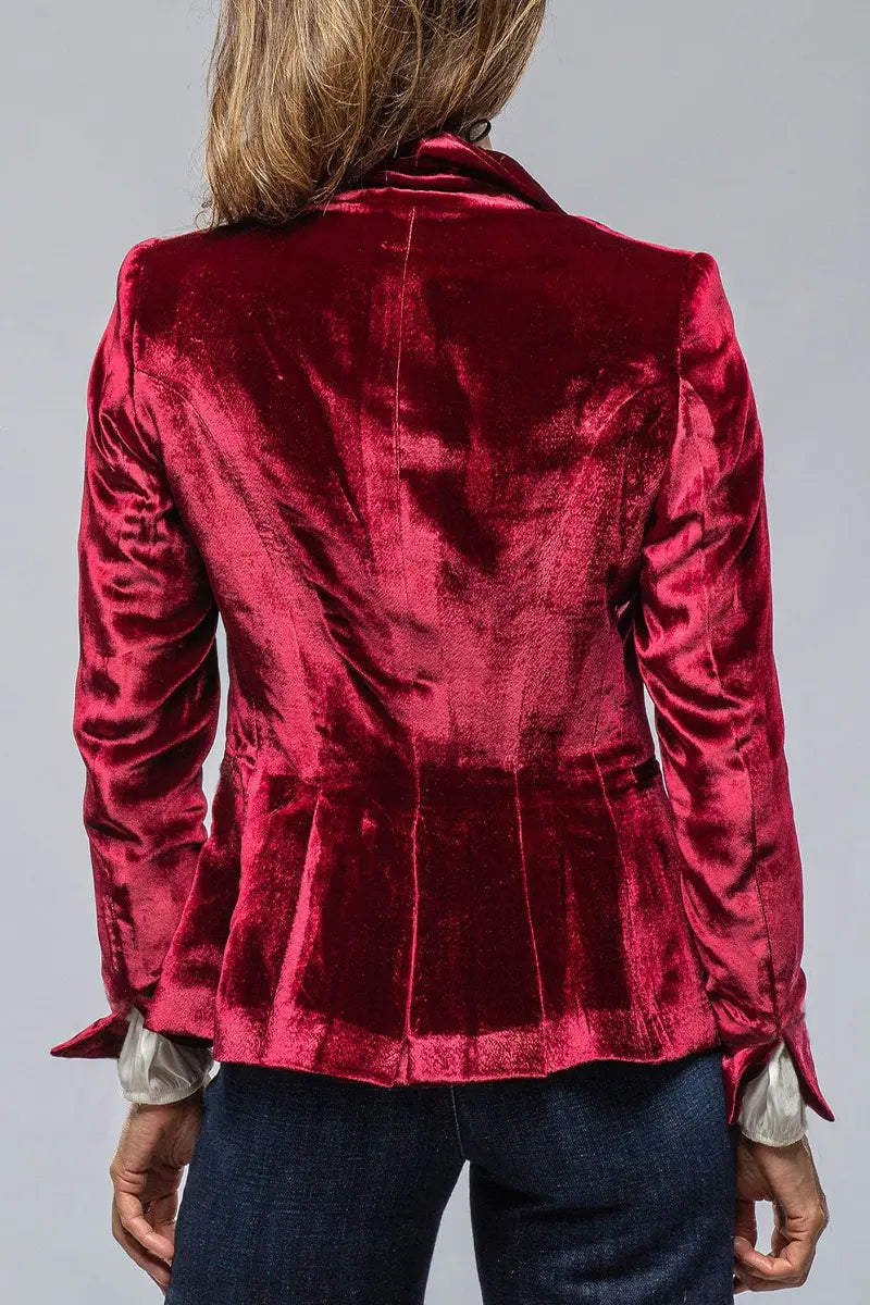 Crimson Velvet Tailored Blazer Jasmine's Boutique Australia