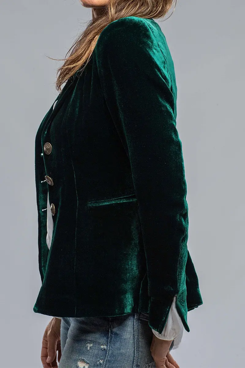Crimson Velvet Tailored Blazer Jasmine's Boutique Australia
