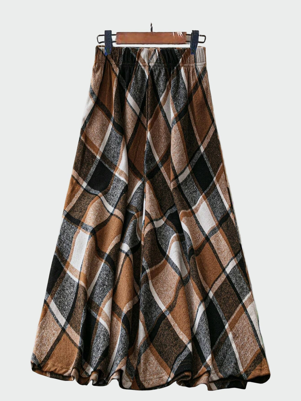 Brown & Black Plaid Maxi Skirt Jasmine's Boutique Australia