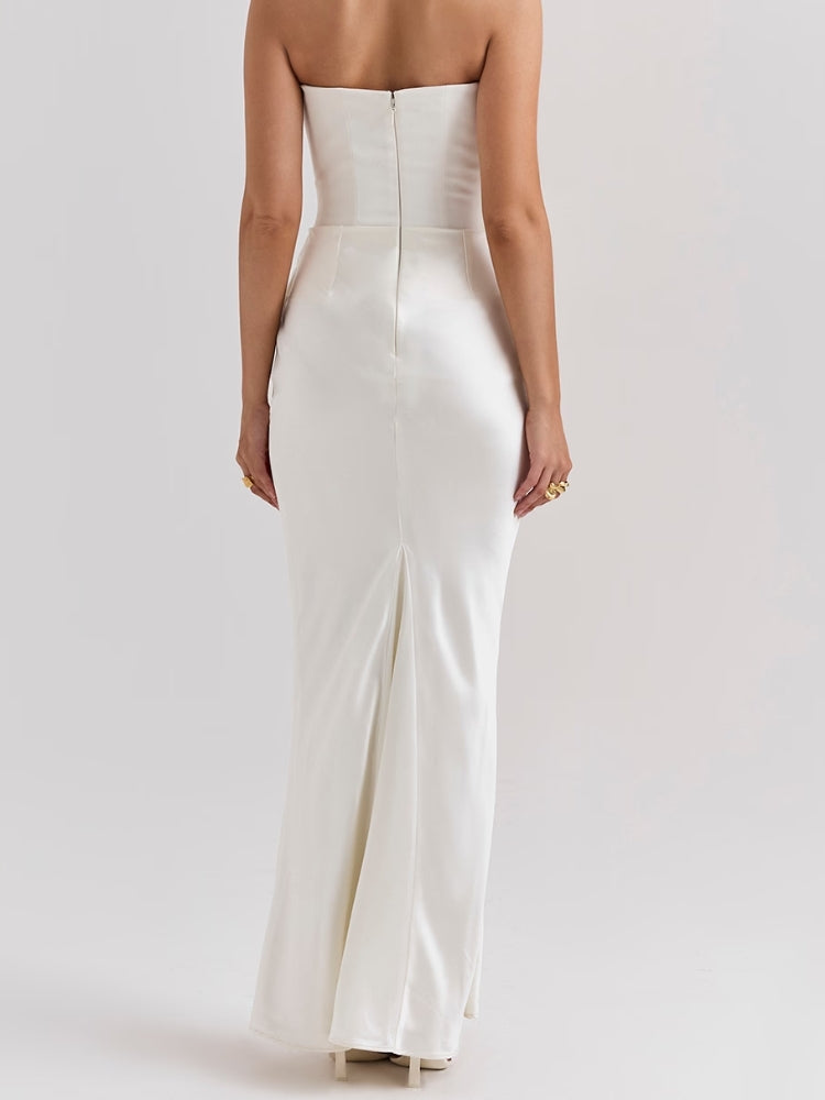 Selviana™ | Ivory Strapless Corset Dress Jasmine's Boutique Australia