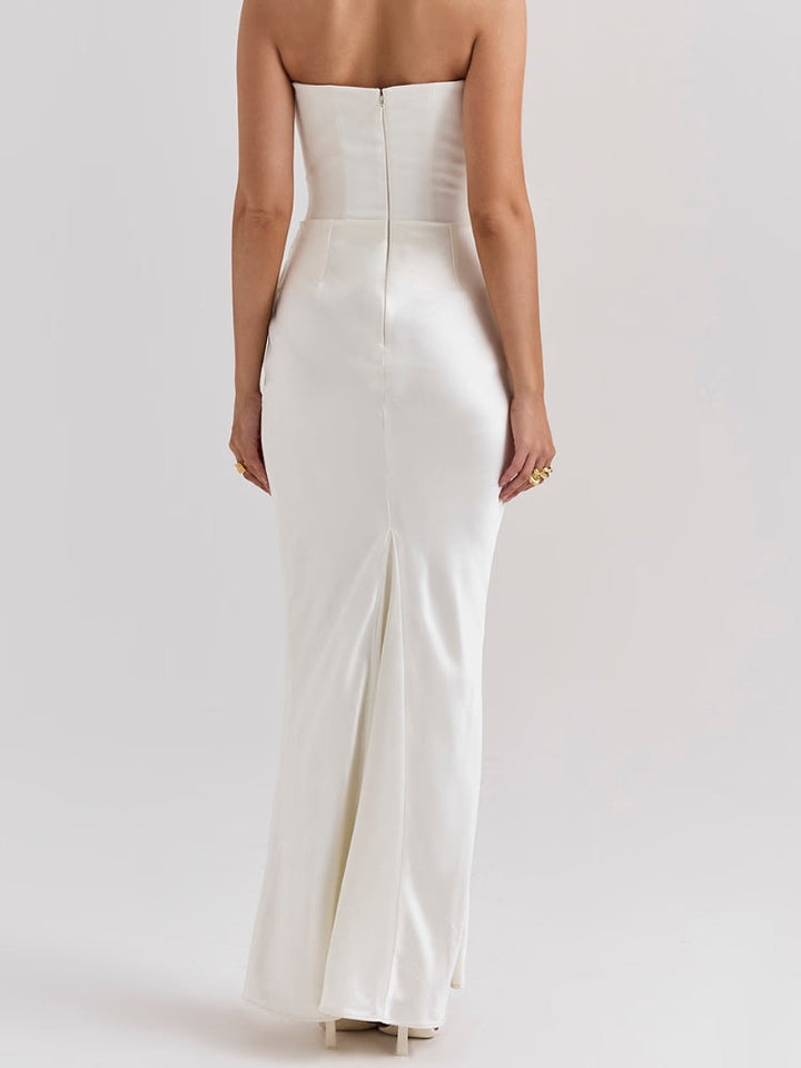Selviana™ | Ivory Strapless Corset Dress Jasmine's Boutique Australia