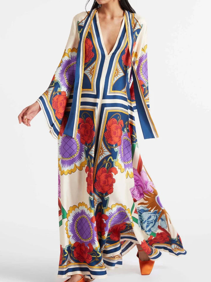 Ravenca™ | Rust Print Maxi Dress Jasmine's Boutique Australia