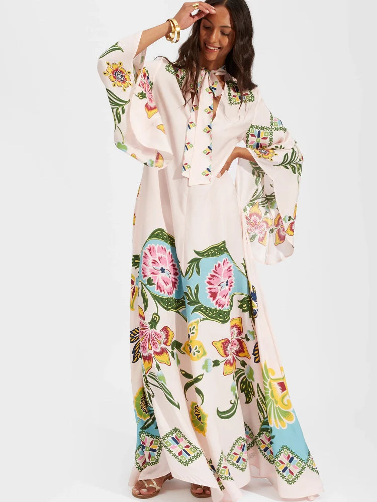 Magnifico™ | Relaxed Sand Print Maxi Dress Jasmine's Boutique Australia