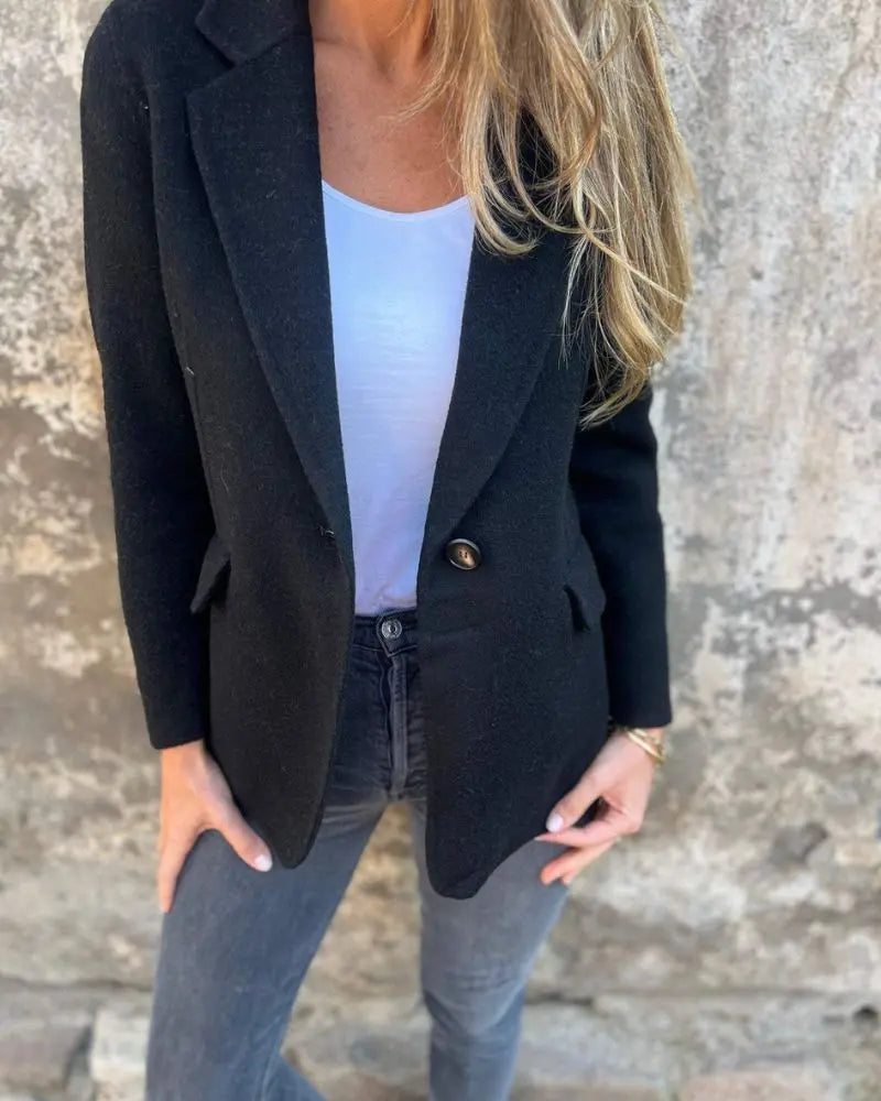 Classic Beige Single-Button Blazer Jasmine's Boutique Australia