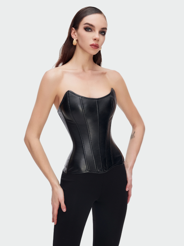 Ebon Luxe Leather Corset Jasmine's Boutique Australia