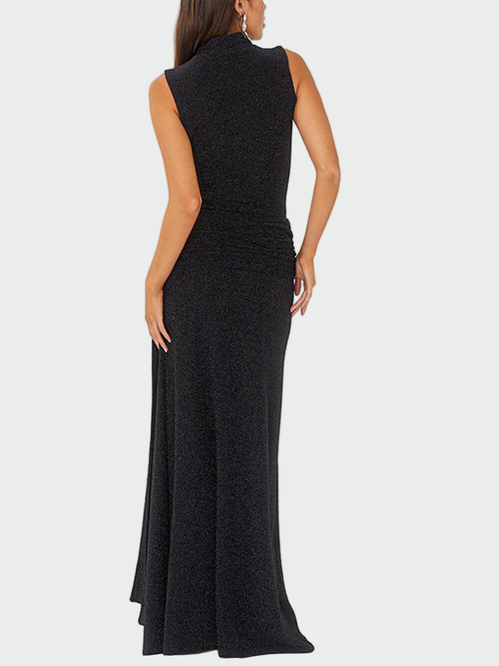 Sleeveless High Neck Silk Long Dress Jasmine's Boutique Australia