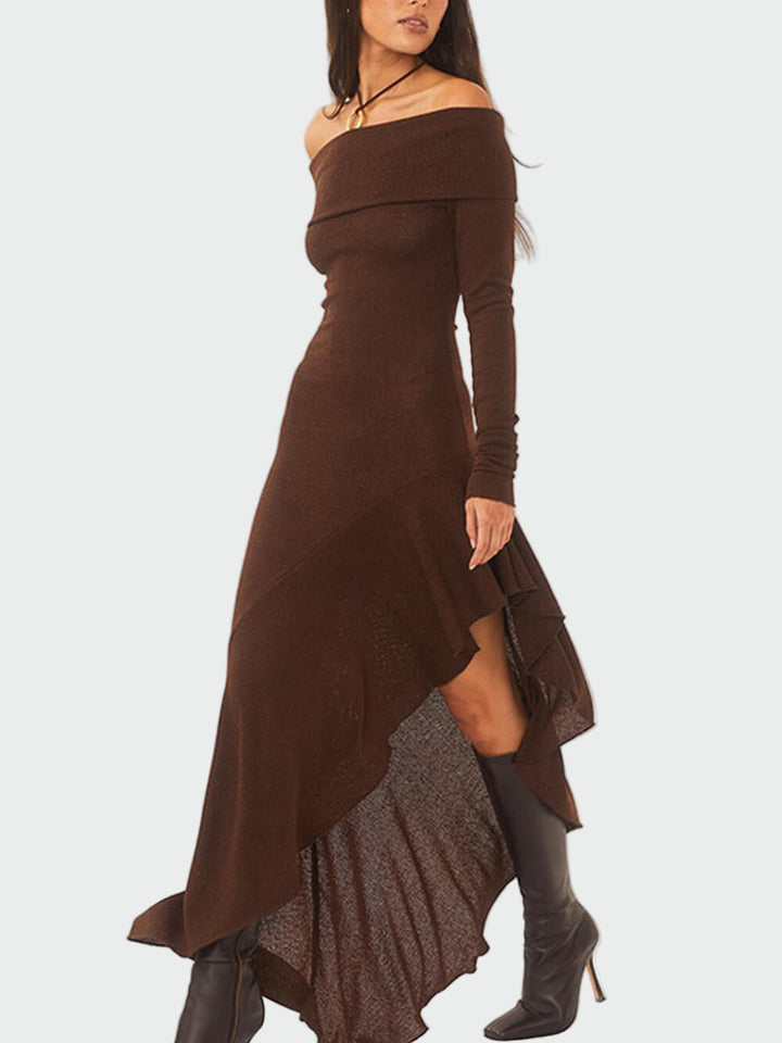 Long Sleeve Bateau Neck Maxi Dress Jasmine's Boutique Australia
