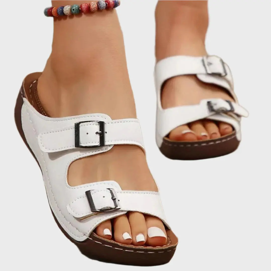 ComfortEase Double Buckle Slide Sandals Jasmine's Boutique Australia