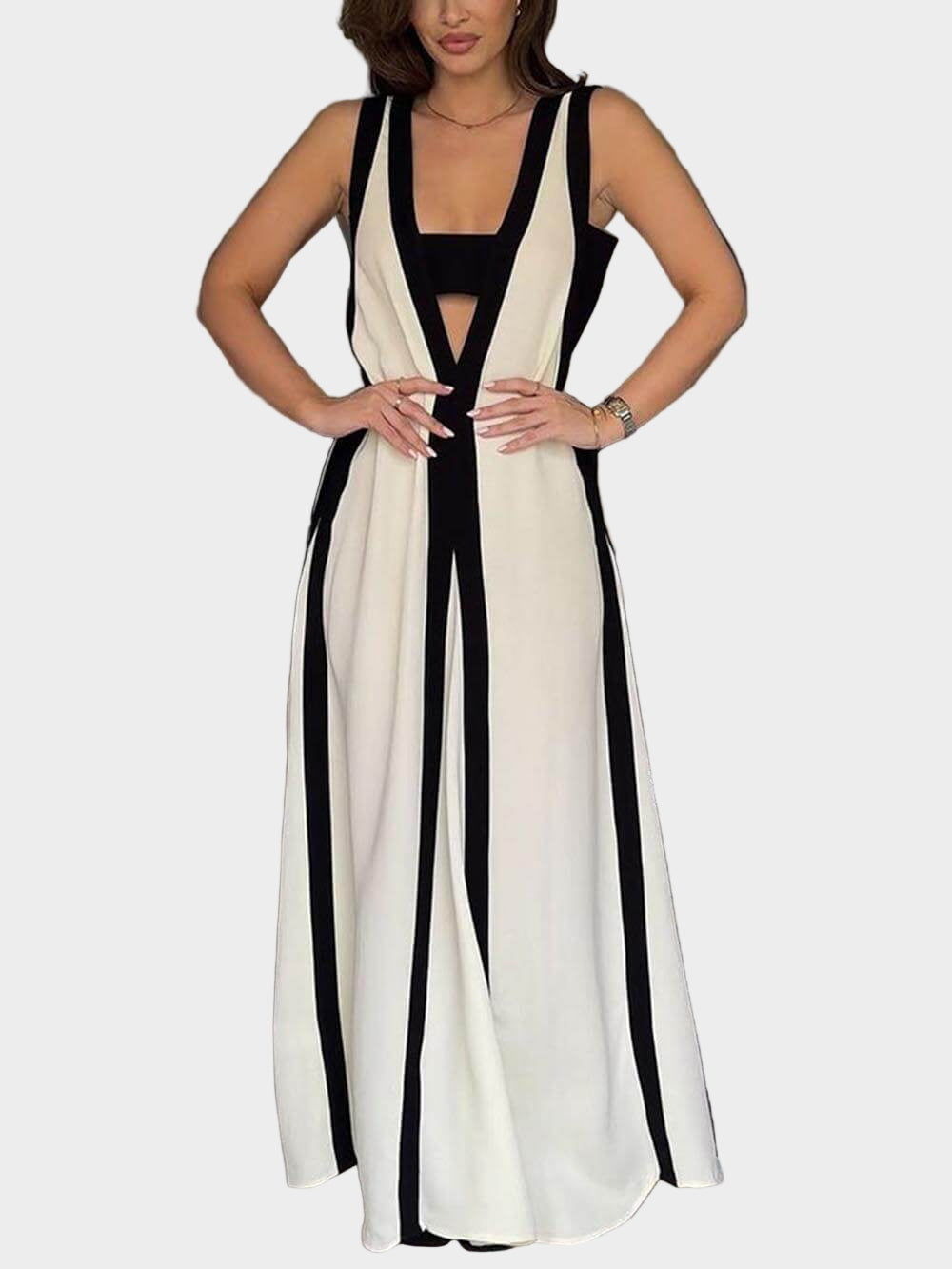 Maxi Colorblock A-Line Reversible Dress Jasmine's Boutique Australia