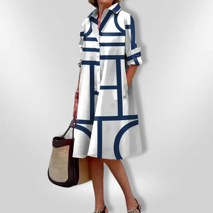 Midi Dress with Geometric Pattern Jasmine's Boutique Australia