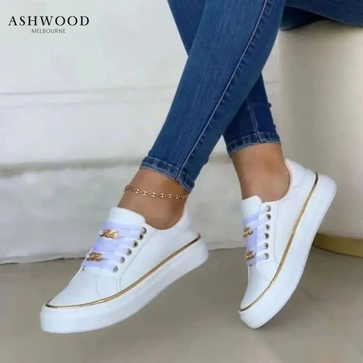 Luxe Gold Accent Sneakers Jasmine's Boutique Australia