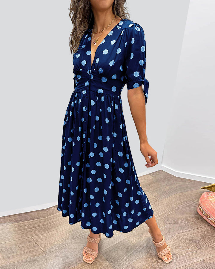 Monique™ | Elegant Polka Dot Dress Jasmine's Boutique Australia