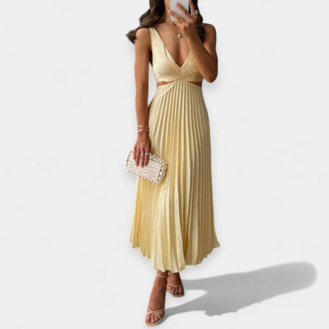 Maxi Dress with Pleated Design Jasmine's Boutique Australia