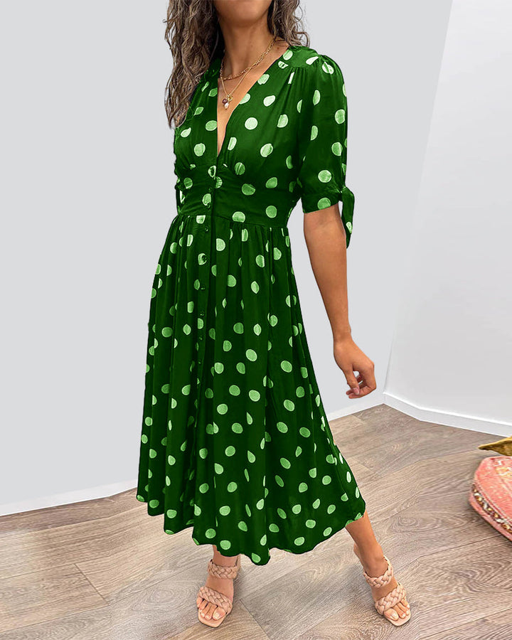 Monique™ | Elegant Polka Dot Dress Jasmine's Boutique Australia