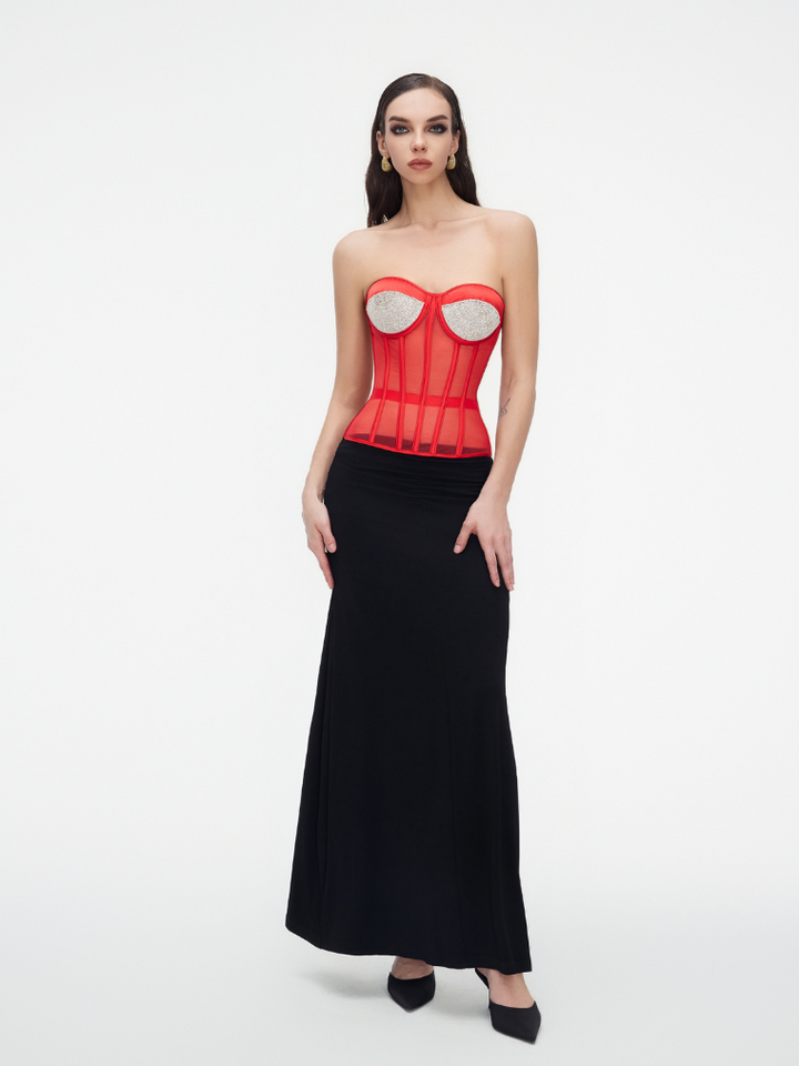 Crimson Spark Bustier Corset Jasmine's Boutique Australia