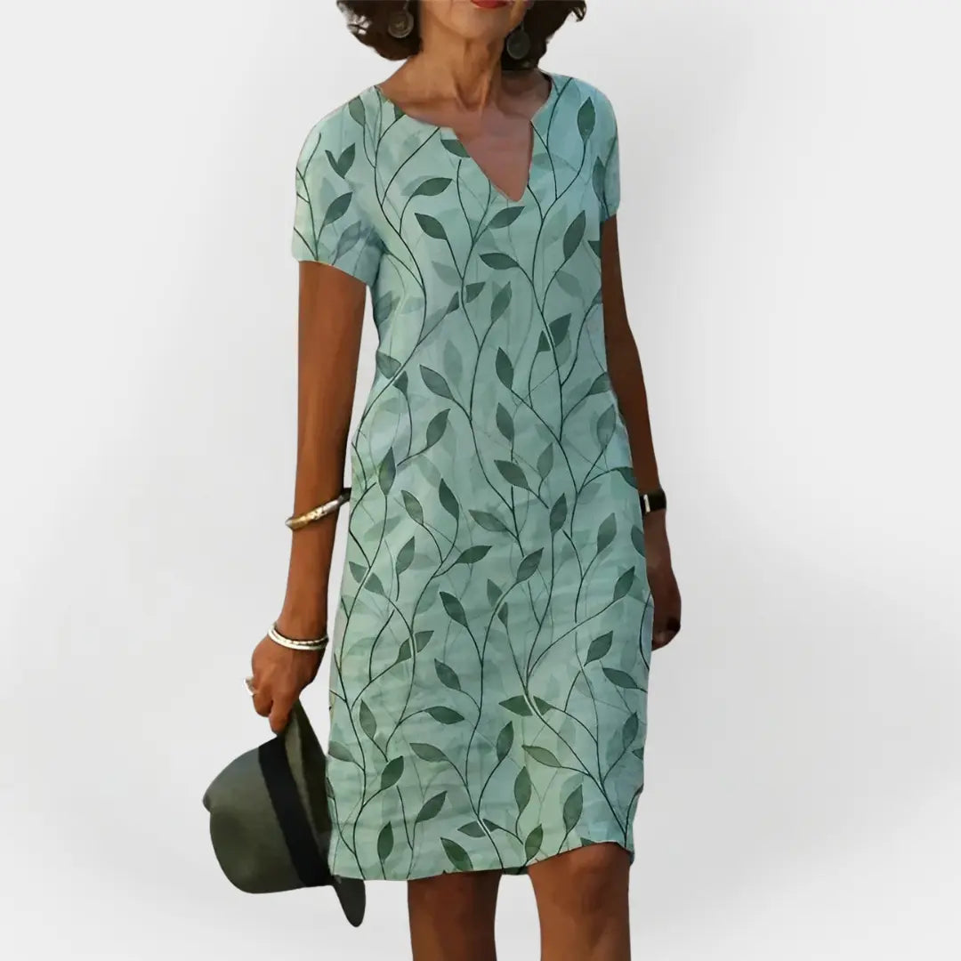 Summer Dress with Leaf Design Jasmine's Boutique Australia