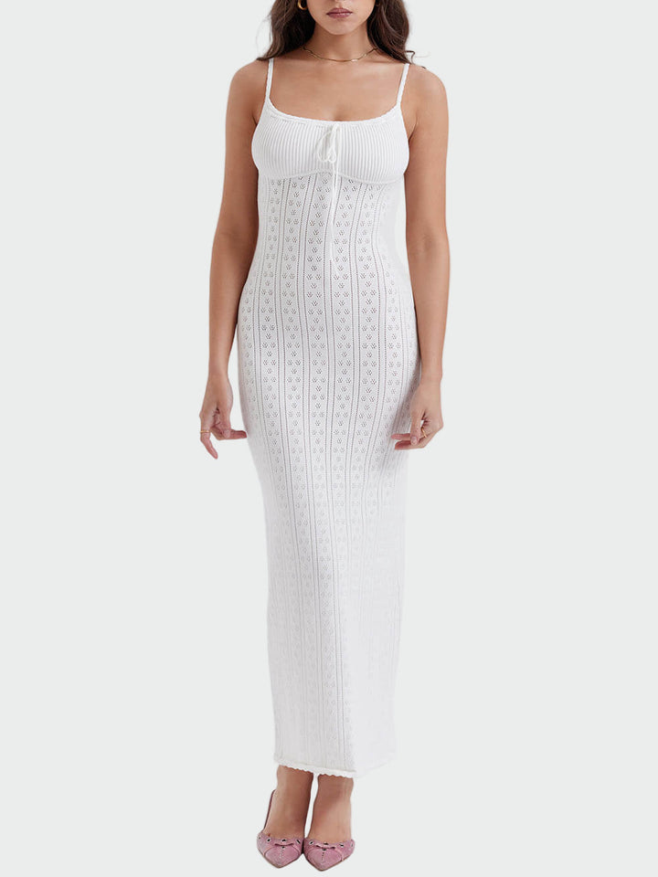 White Knit Maxi Dress Jasmine's Boutique Australia