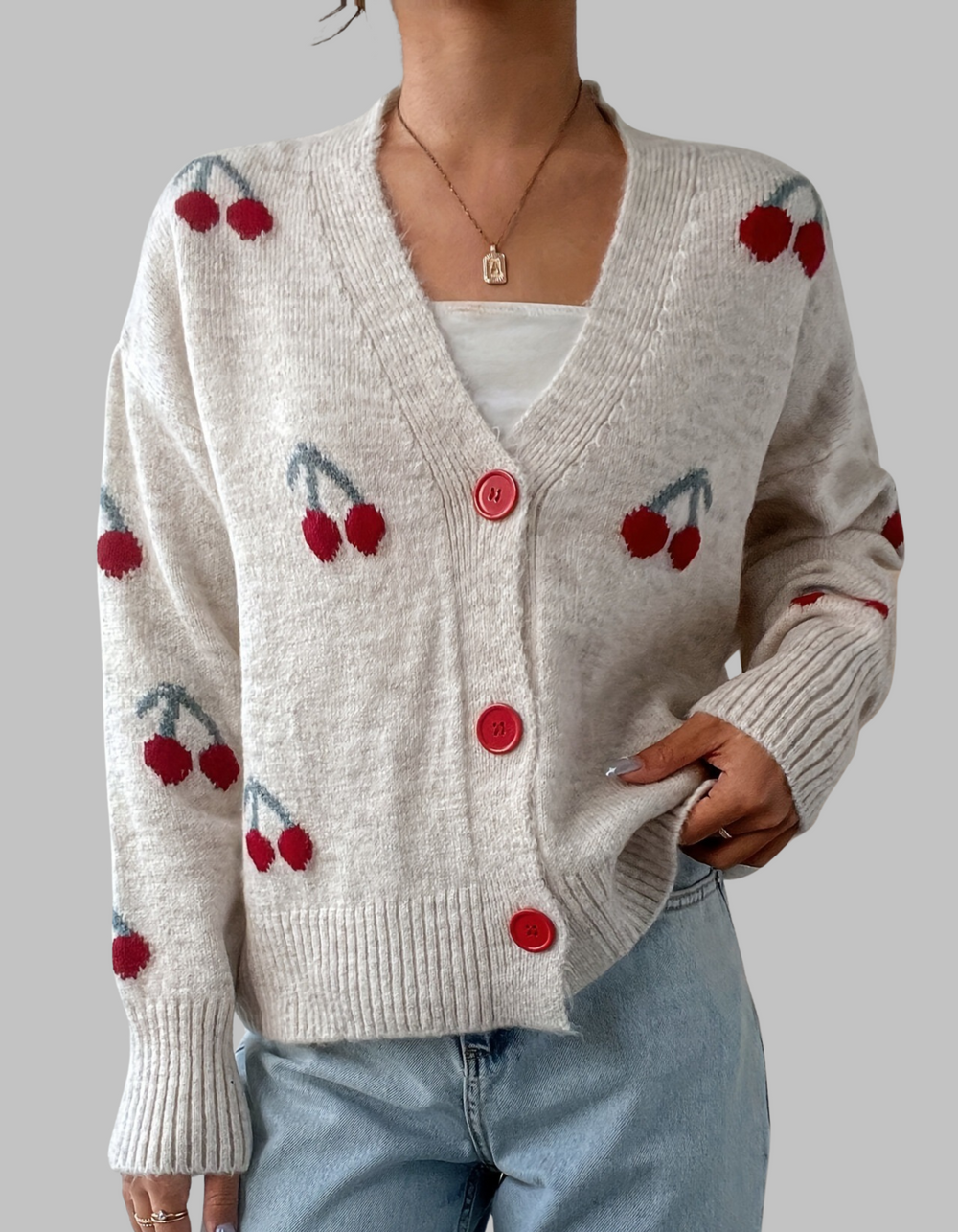 Fiona | Elegant Cardigan  Liora Lane Boutique  Apricot / UK 16-18 (XL) 39.95