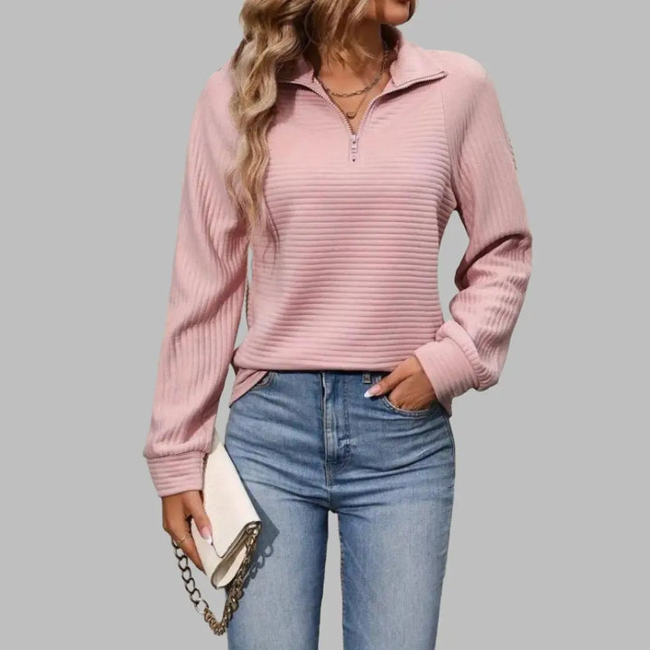 Ribbed Half-Zip Pullover Jasmine's Boutique Australia
