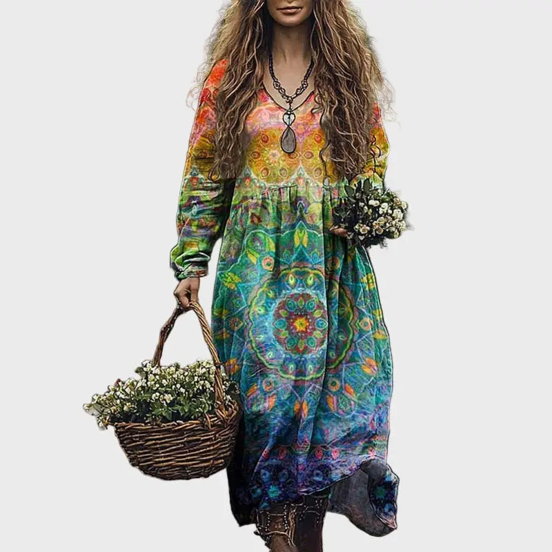 Woodland Bloom Bohemian Maxi Dress Jasmine's Boutique Australia