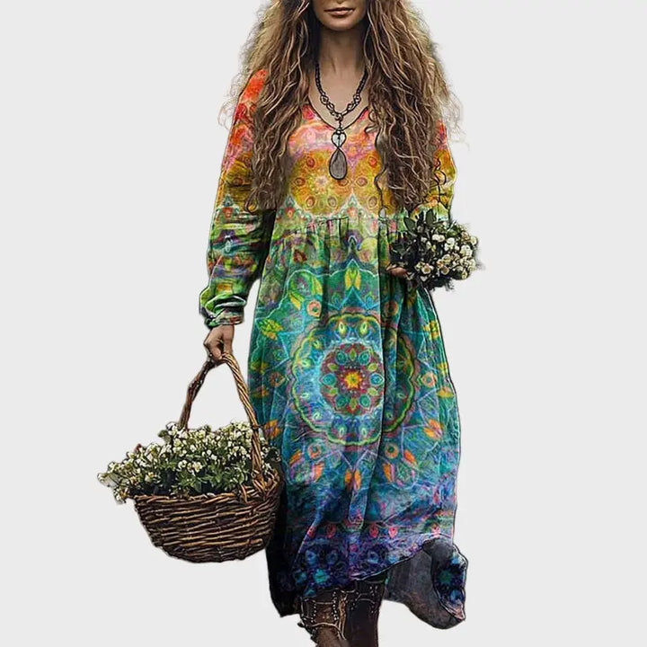 Woodland Bloom Bohemian Maxi Dress Jasmine's Boutique Australia