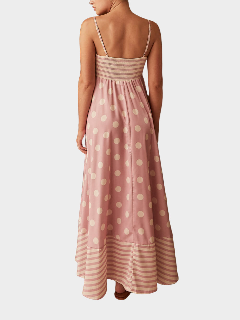 Selected Maxi Dress with Striped Polka Dots Jasmine's Boutique Australia