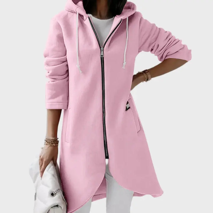 Longline Zip-Up Hoodie Jacket Jasmine's Boutique Australia