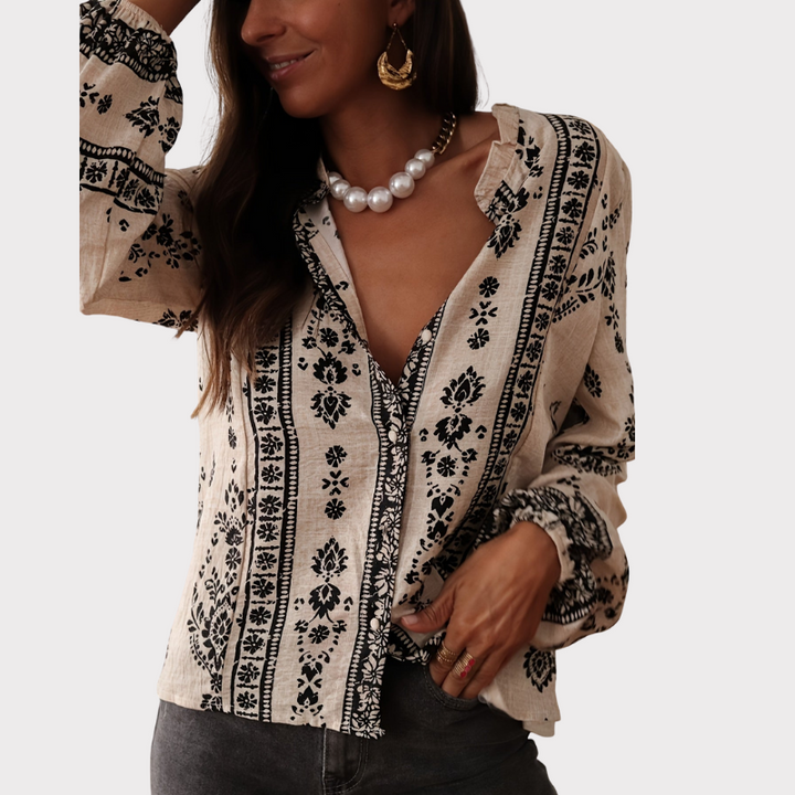 Chic Lantern Sleeve Blouse Top Liora Lane Boutique