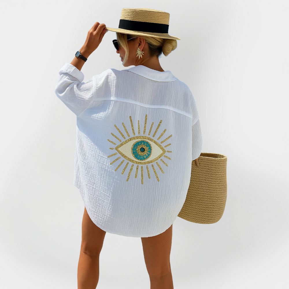 Beach Shirt with Eye Design Jasmine's Boutique Australia