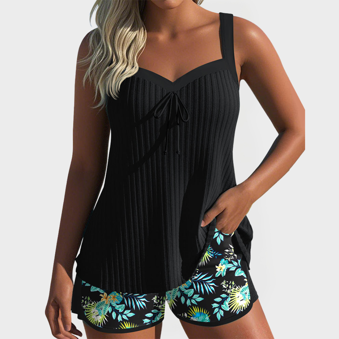 Tankini Set with Floral Designs Jasmine's Boutique Australia