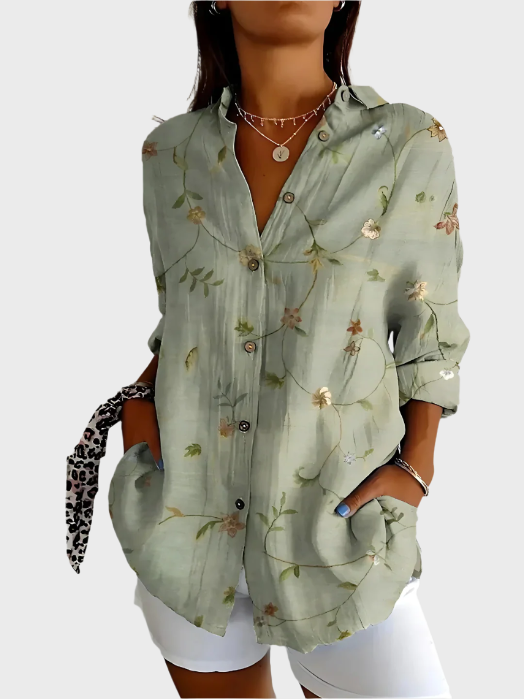 Cotton Blouse with Floral Design Jasmine's Boutique Australia