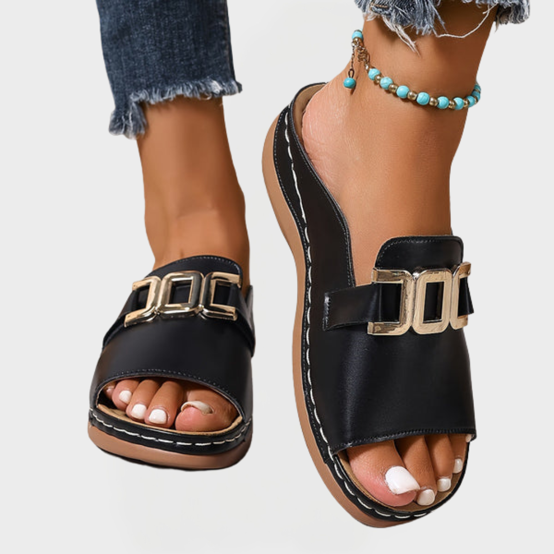 Sandals with Thick Heel and Easy Fit Liora Lane Boutique