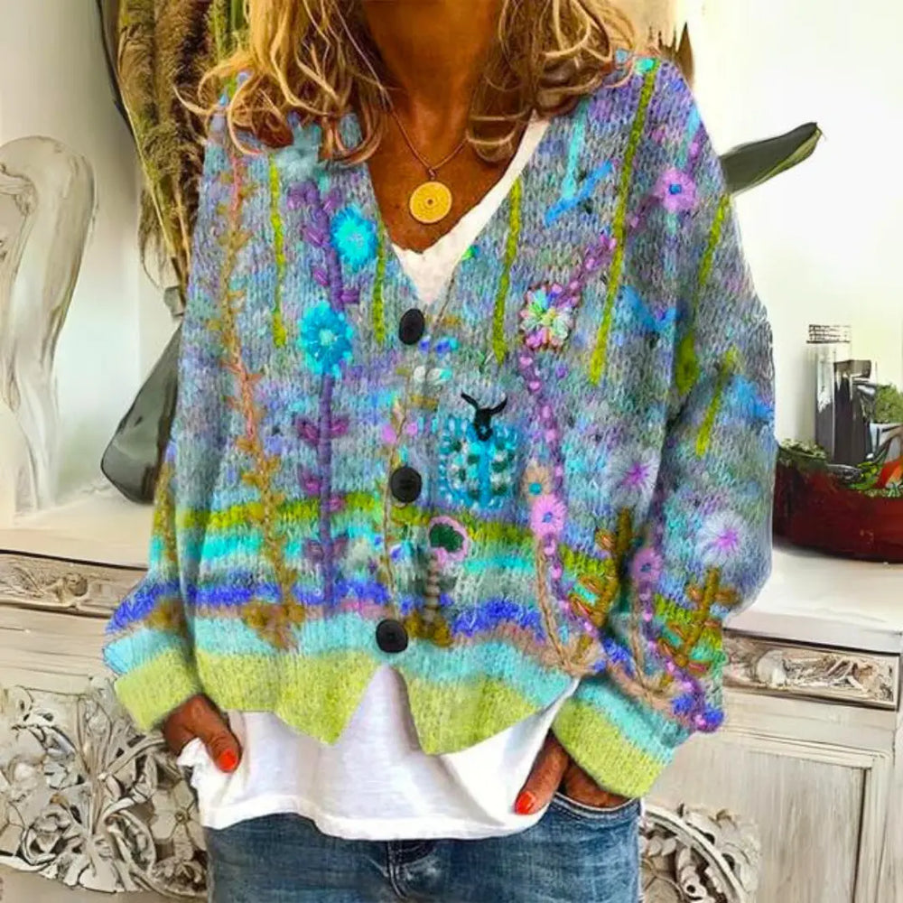 Meadow Bloom Artistic Cardigan Jasmine's Boutique Australia
