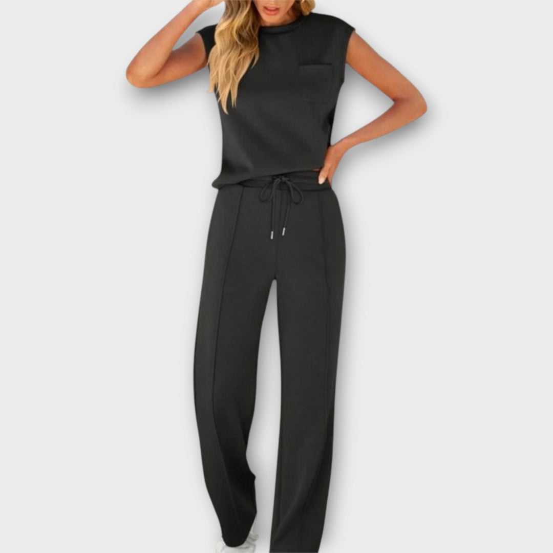 Sleeveless top and pants set with drawstring Jasmine's Boutique Australia