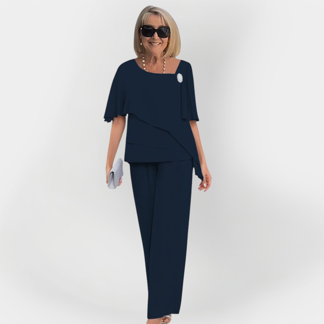 Elegant Double Set Blouse and Pants Jasmine's Boutique Australia