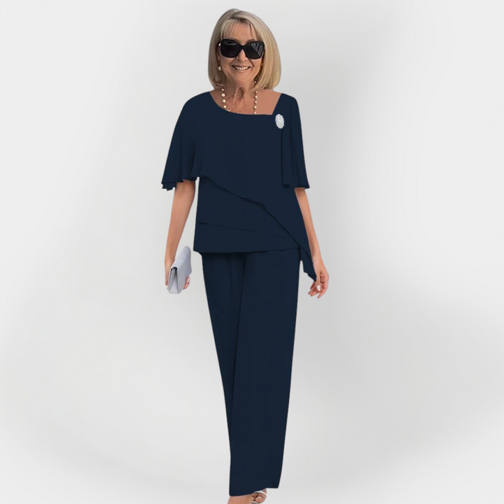 Elegant Double Set Blouse and Pants Jasmine's Boutique Australia