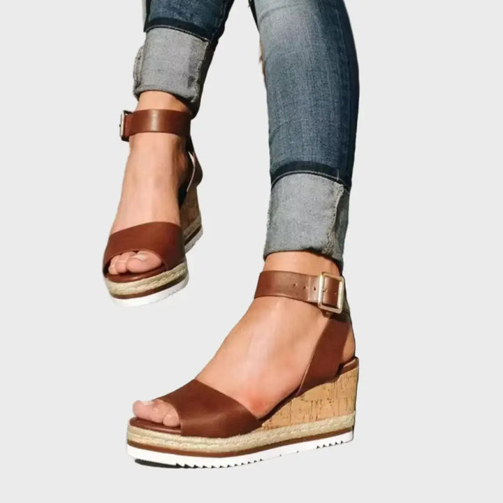 Urban Luxe Ankle Strap Wedge Sandals Jasmine's Boutique Australia