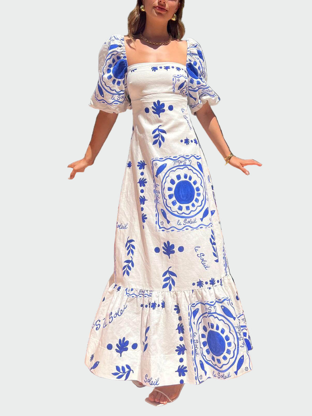 Puff Sleeve Midi Dress Jasmine's Boutique Australia