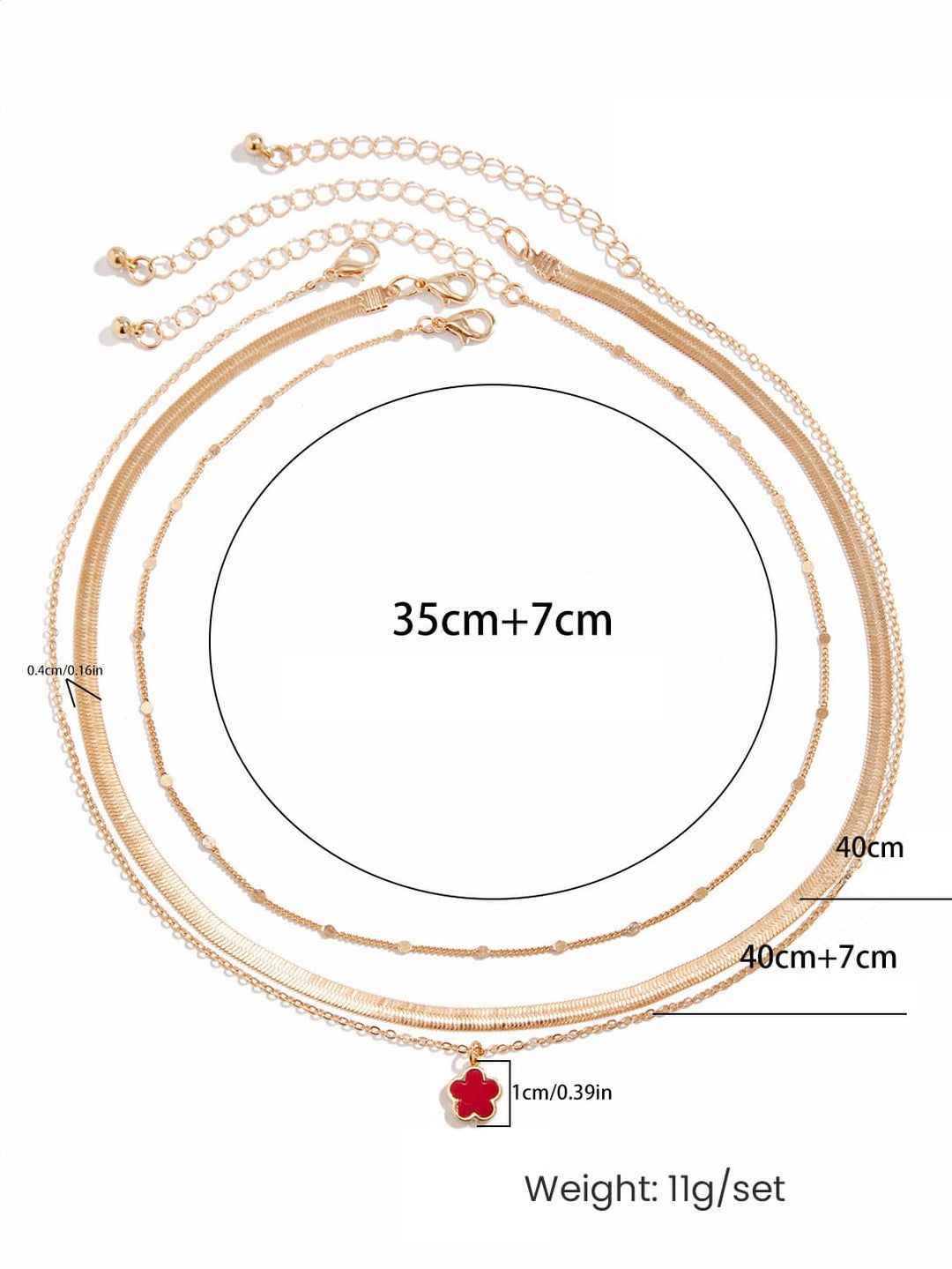Clover Rainbow Serpent Chain Necklace Jasmine's Boutique Australia
