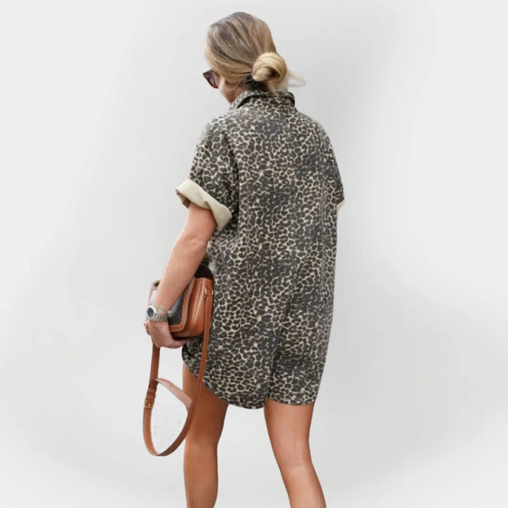 Full-Length Jumpsuit with Leopard Print Jasmine's Boutique Australia
