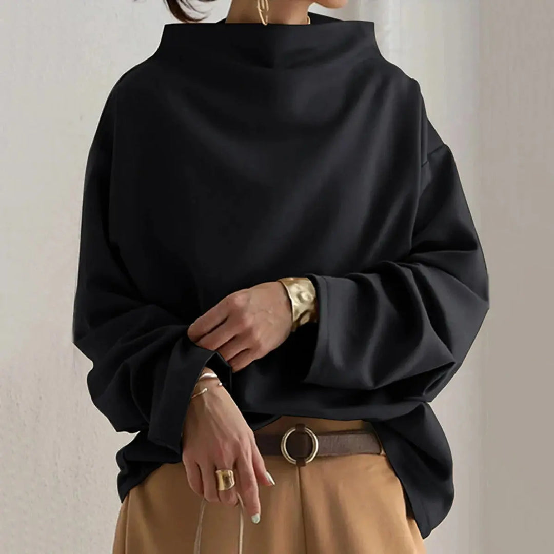 Noir Elegance Draped Top Jasmine's Boutique Australia