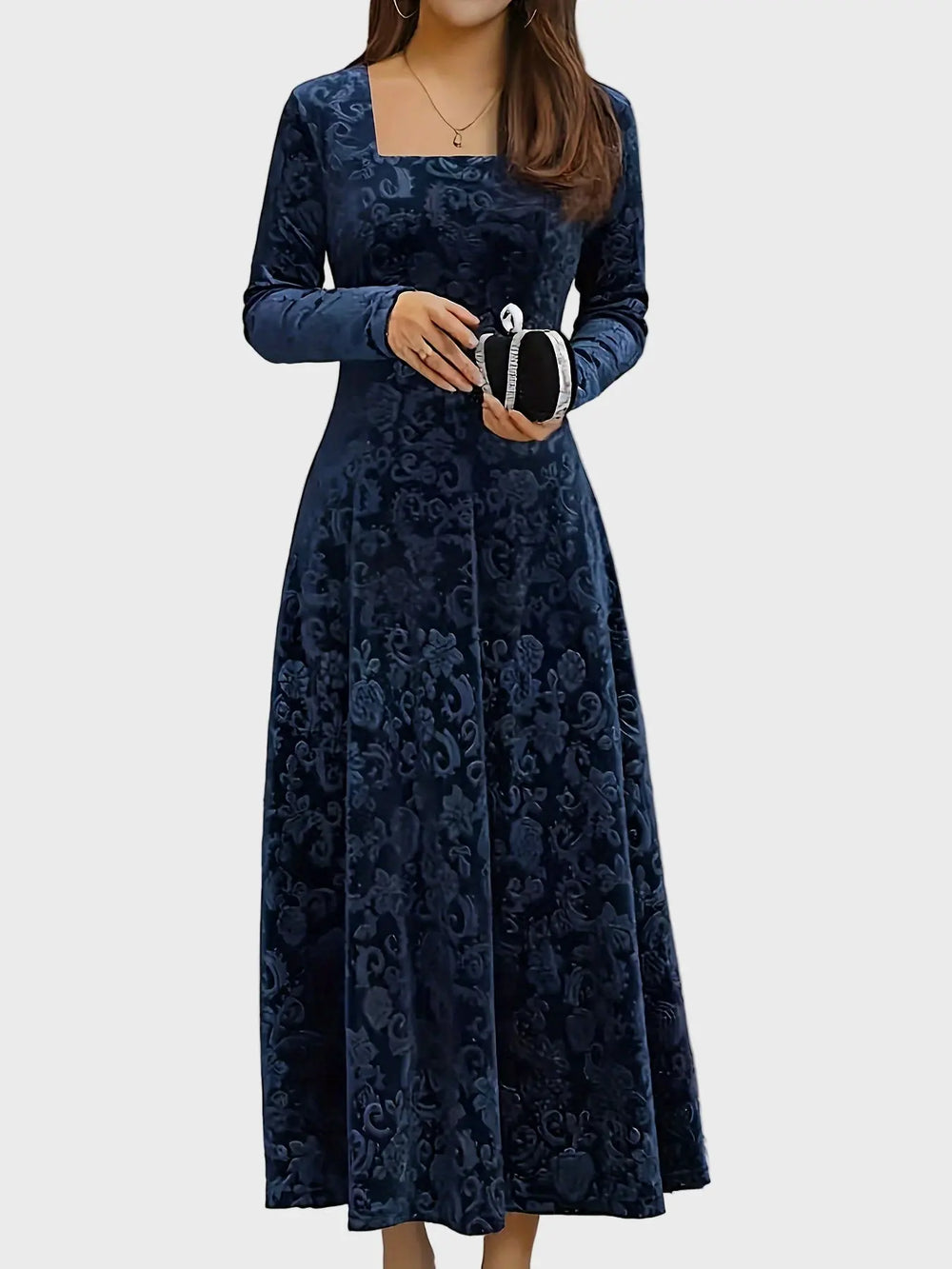 Crimson Elegance Velvet Maxi Dress Jasmine's Boutique Australia