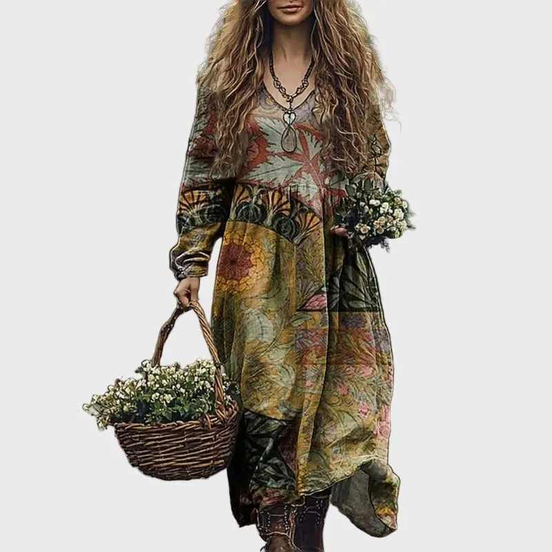 Woodland Bloom Bohemian Maxi Dress Jasmine's Boutique Australia