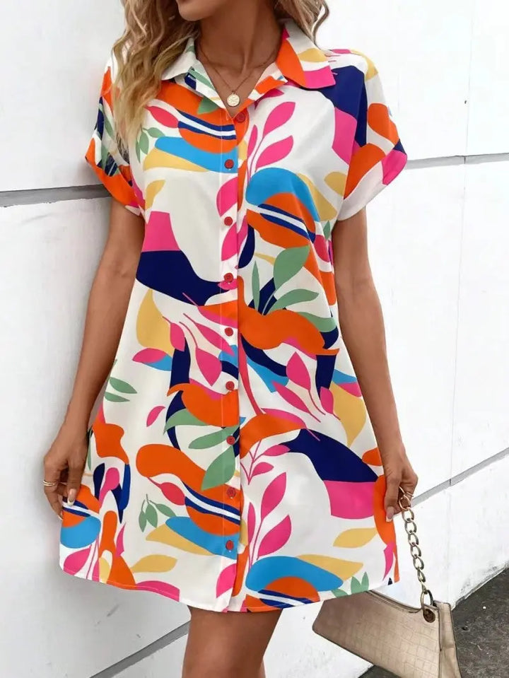 Tropical Vibe Button-Down Shirt Dress Jasmine's Boutique Australia