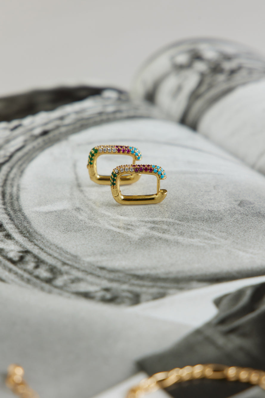 Talisman Special Earrings 18 Karat Gold-Plated Multi Jasmine's Boutique Australia