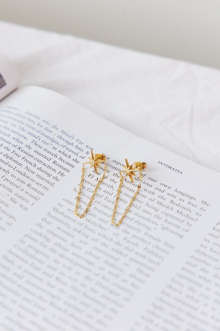 18 Karat Gold-Plated Star Earrings Jasmine's Boutique Australia