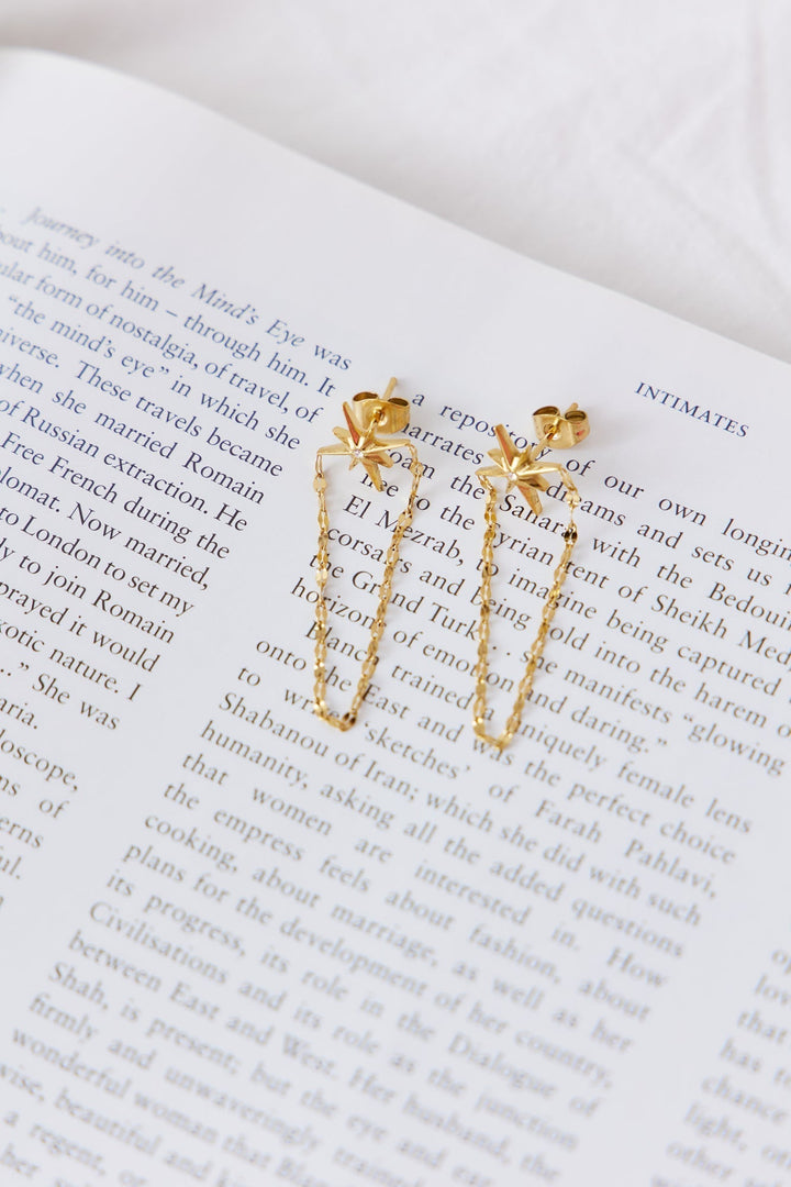 18 Karat Gold-Plated Star Earrings Jasmine's Boutique Australia
