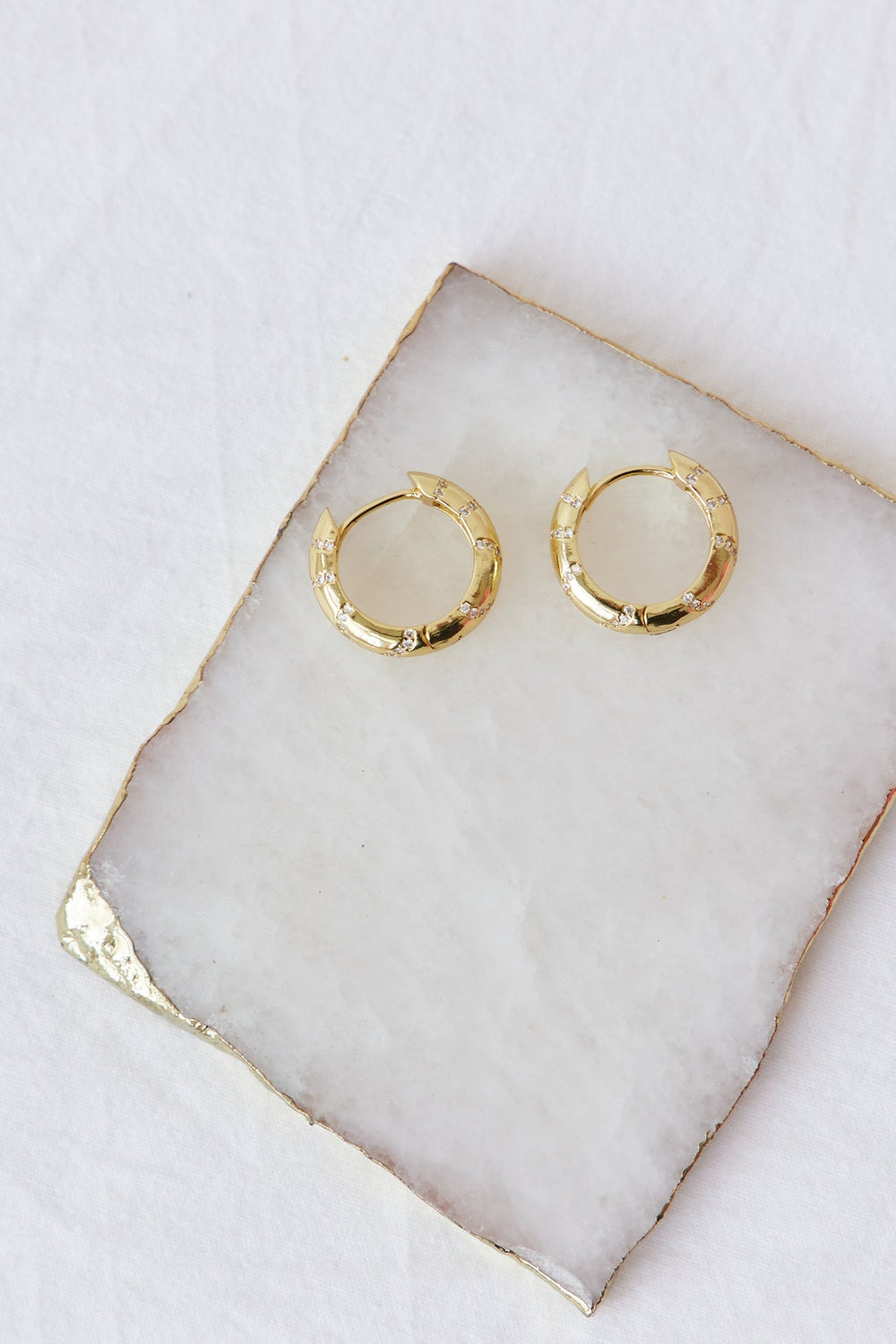 18 Karat Earrings with Bold Lines Jasmine's Boutique Australia